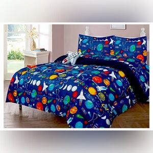 Solar System Space-Themed Twin Size Comforter Set – Sapphire Home